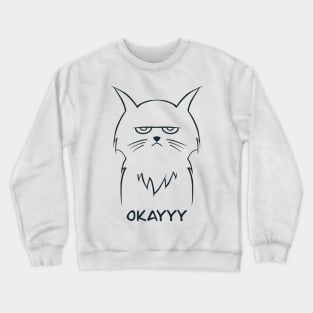 Annoyed cat (Black) Crewneck Sweatshirt